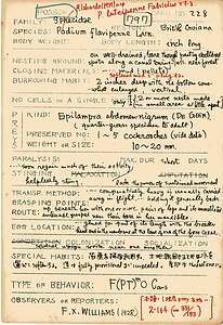 岩田久二雄フィールドノート