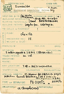 岩田久二雄フィールドノート