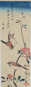 椿に雀