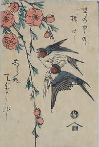 海棠に燕