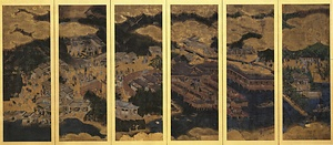 厳島・吉野図屏風 いつくしま・よしのずびょうぶ