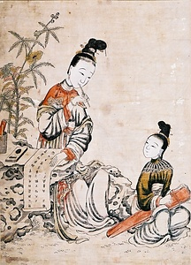 二美人娯楽図