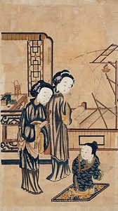 孟母断機図