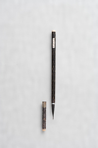 胡開文銘黒漆螺鈿管筆