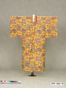 網干菊紫陽花模様紅型衣裳 あぼしきくあじさいもようびんがたいしょう