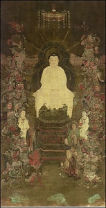 絹本著色釈迦十六善神画像