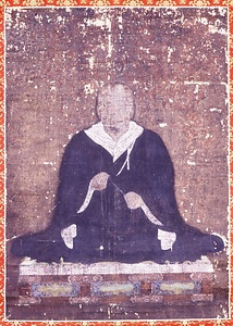 絹本著色　親鸞聖人像（等身御影）　附　紙本墨書　同裏書二枚　実如・証如筆