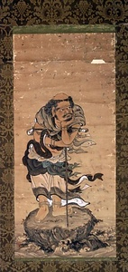 絹本著色地蔵菩薩及び二童子像図 けんぽんちゃくしょくじぞうぼさつおよびにどうじぞうず