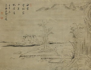 冬景山水図