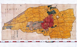 壬申地券地引絵図（地券取調総絵図） じんしんちけんじびきえず（ちけんとりしらべそうえず）