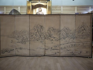 紙本墨画淡彩　防府真景図 しほんぼくがたんさい　ほうふしんけいず