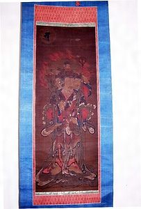 絹本着色梵天図