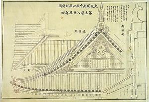 昭和六年大阪城天守閣復興に係わる設計原図等関係資料 しょうわろくねんおおさかじょうてんしゅかくふっこうにかかわるせっけいげんずとうかんけいしりょう