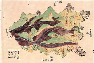 田染荘の村絵図 たしぶのしょうのむらえず