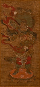 絹本著色十二天像附三幅（水天・梵天・地天） けんぽんちゃくしょくじゅうにてんぞうつけたりさんふく（すいてん・ぼんてん・じてん）