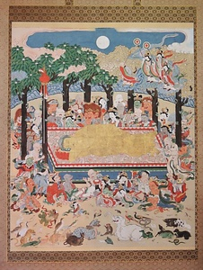 絹本著色釈迦涅槃図