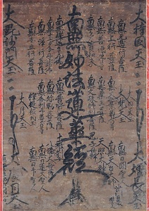 紙本墨書日静曼荼羅本尊