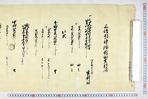 (問屋場0619）三島明神領新田寅割付
