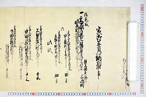(問屋場0657）寅御年貢可納割付之事
