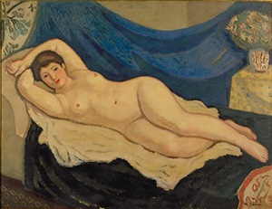 横たわる裸婦
