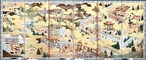 豊国祭礼・祇園観桜図屏風