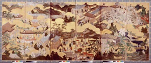 豊国祭礼・祇園観桜図屏風 ほうこくさいれいぎおんかんおうずびょうぶ