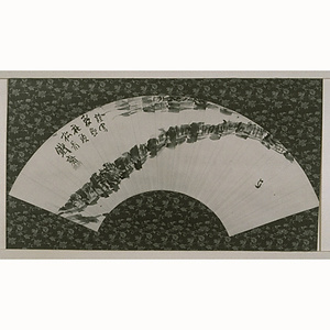 扇面社頭松図