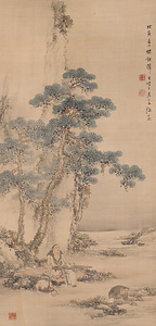 松下弾琴図