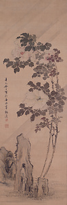雨中牡丹図