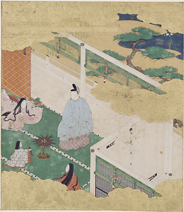 源氏物語絵色紙帖 横笛 詞西園寺寛晴