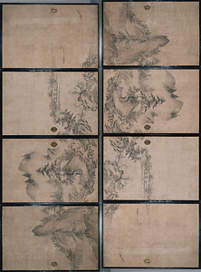 山水図襖
