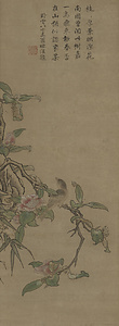 山茶花小禽図