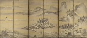 西湖図屏風
