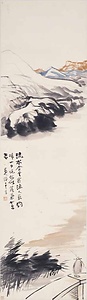 漁士烟雨図