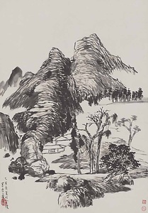 秋山白雲図