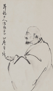 為昇龍山人人物図（額入）