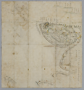 嘉永七年寅九月魯西亜舶浪花邊海渡来ニ付諸家御固之図