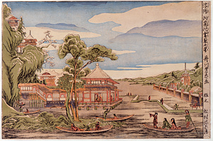 浮絵阿蘭陀雪見之図