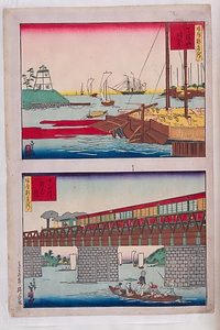 天保山燈台・十三川鉄道橋（坂府新名所）