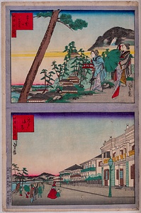 布曳の飛泉・神戸海岸（坂府新名所）