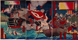 西郷隆盛前功記 英艦打払図