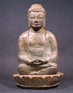 弥勒如来坐像（長崎県鉢形嶺経塚出土）