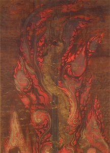 倶利迦羅龍剣二童子像（両界曼荼羅・倶利迦羅龍剣二童子像のうち） くりからりゅうけんにどうじぞう（りょうがいまんだら・くりからりゅうけんにどうじぞうのうち）