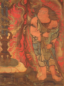 倶利迦羅龍剣二童子像（両界曼荼羅・倶利迦羅龍剣二童子像のうち） くりからりゅうけんにどうじぞう（りょうがいまんだら・くりからりゅうけんにどうじぞうのうち）