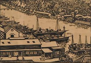 雑誌『新版画』第9号 一週年記念号 　8　下田河口