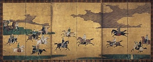 田中家本　調馬図屏風