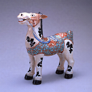 伊万里柿右衛門様式色絵馬 いまりかきえもんようしきいろえうま