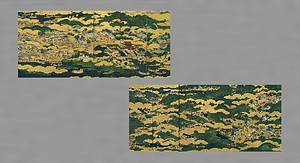 厳島・鞍馬図