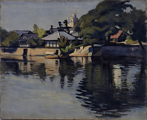 京橋川畔