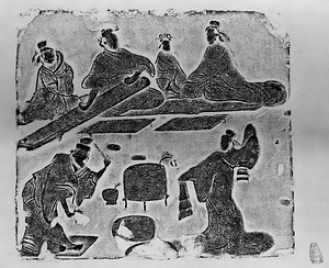四川漢代画像磚拓本 宴楽Ⅱ